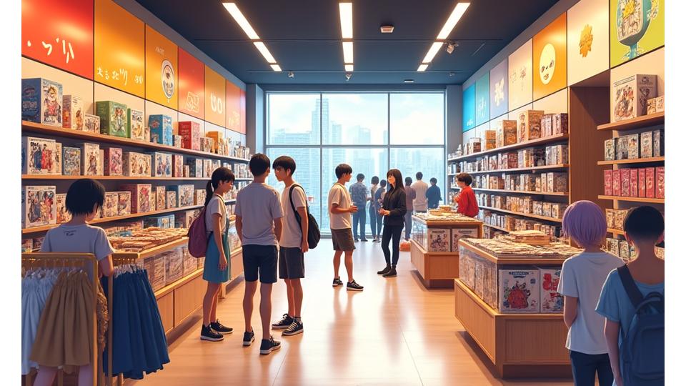 渋谷のOtaku Niji Studios店舗の外観と内観