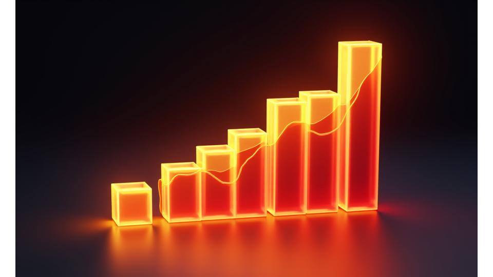 限定版フィギュアの過去5年間の市場価格と投資収益率を示す上昇傾向のグラフ。