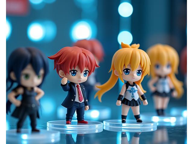 精密なフィギュアが並ぶショーケース